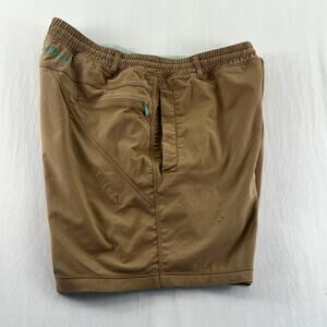 Birddogs Shorts Mens XL Brown Stretch Lined Casual Athletic Hybrid